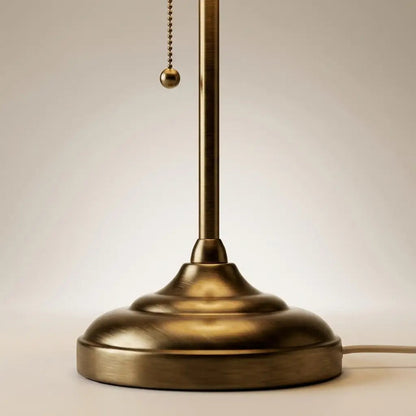 GildShade classic pleated table lamp with satin brass base 4