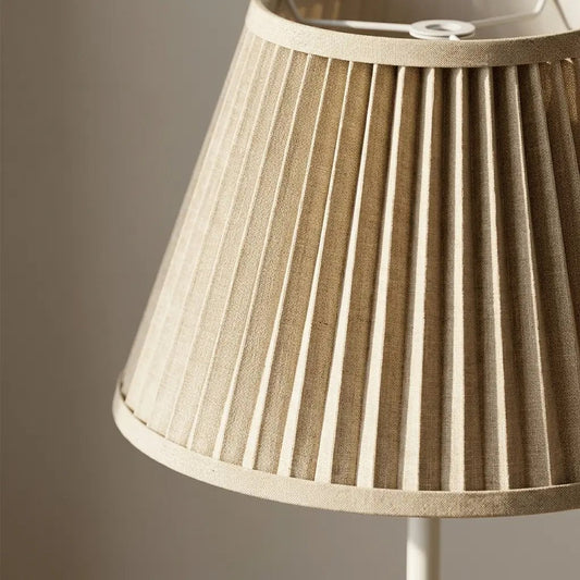 GildShade classic pleated table lamp with satin brass base 2