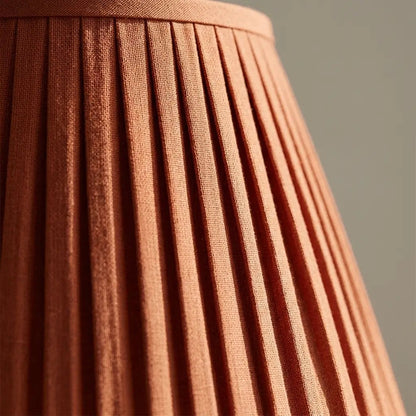 TerraFlux terracotta pleated table lamp with slim matte stem 5