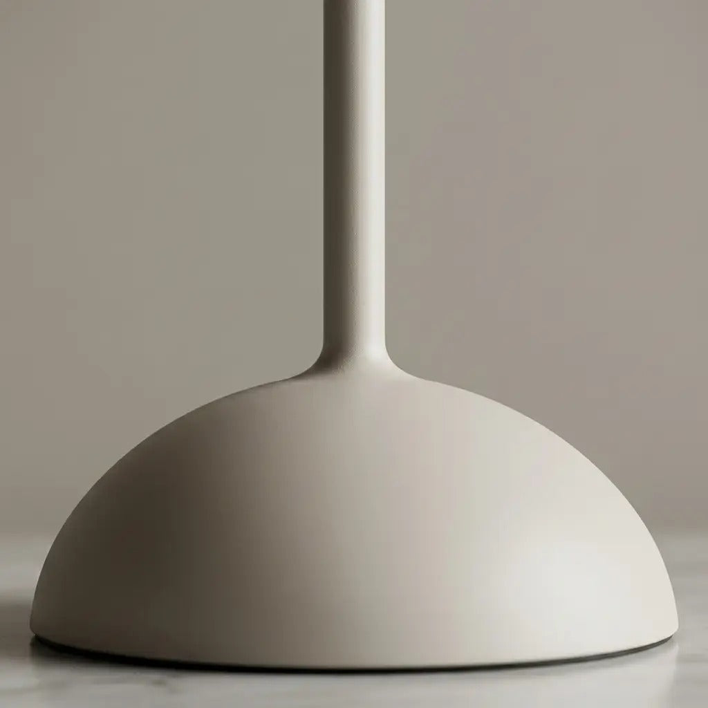 TerraFlux terracotta pleated table lamp with slim matte stem 3