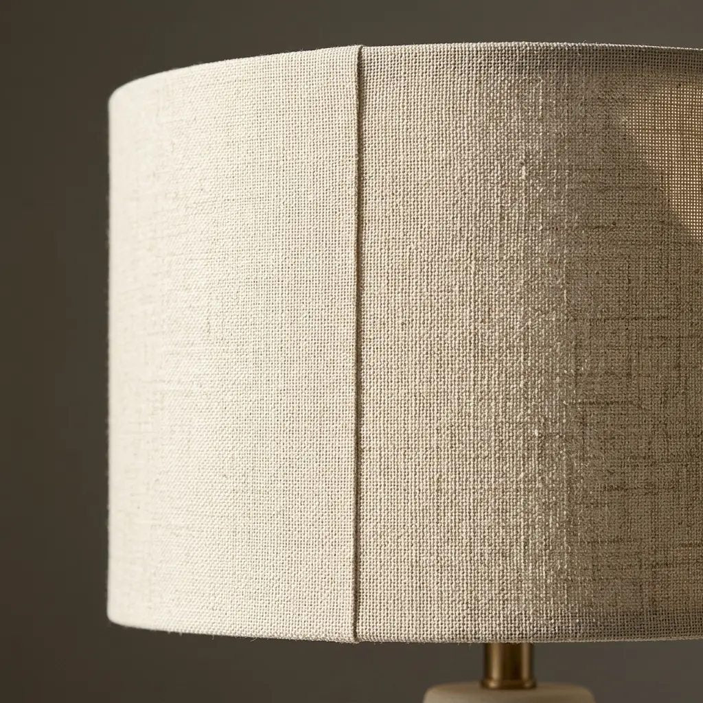 IvoriForm ivory ceramic table lamp with pale cylinder shade 4