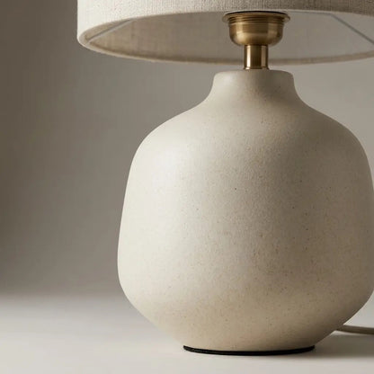 IvoriForm ivory ceramic table lamp with pale cylinder shade 5